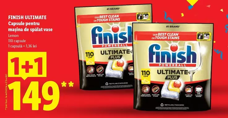 ULTIMATE PLUS Capsule pentru masina de spalat vase