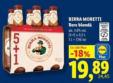 Birra Moretti - Bere blondă