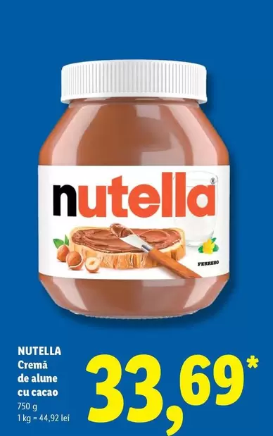 Nutella - Cremă de alune cu cacao