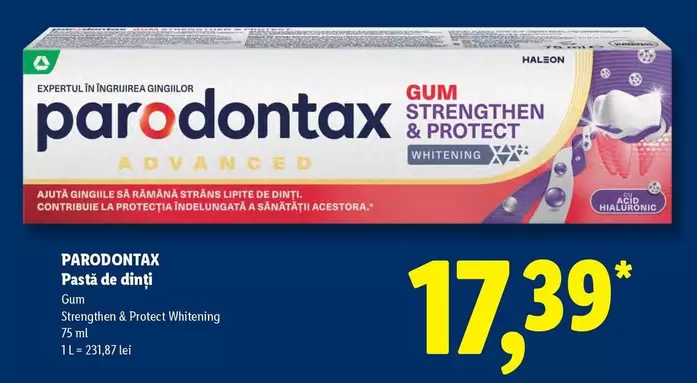 Pastă de dinți Gum Strengthen & Protect Whitening