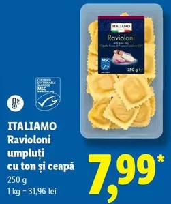 Ravioloni umpluți cu ton și ceapă