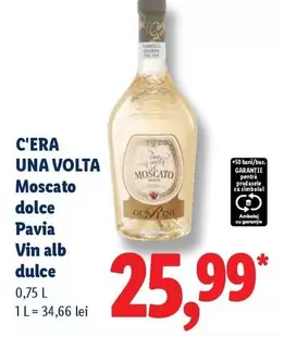 Alb - Moscato dolce Pavia Vin alb dulce
