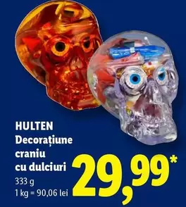 Decoratiune craniu cu dulciuri