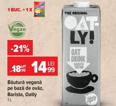 Băutură vegană pe bază de ovăz
