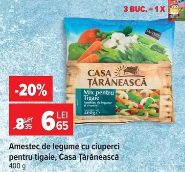 Amestec de legume cu ciuperci pentru tigaie