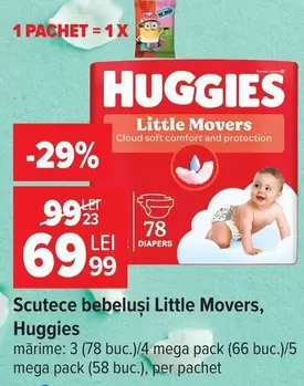 Huggies - Scutece bebeluși Little Movers