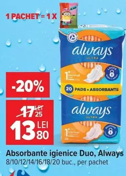 Always - Absorbante igienice Duo