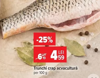 Trunchi crap acvacultură