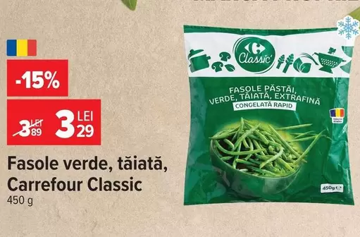 Fasole Verde, Tăiată