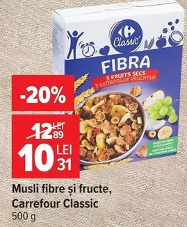 Musli fibre și fructe