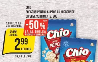 Chio - POPCORN PENTRU CUPTOR CU MICROUNDE, DIVERSE SORTIMENTE