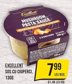 Mushroom Pasta Sauce with Champignons & Porcini