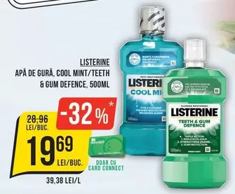 APĂ DE GURĂ, COOL MINT/TEETH & GUM DEFENCE