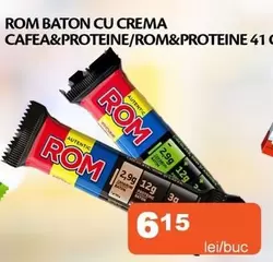 ROM BATON CU CREMA CAFEA&PROTEINE/ROM&PROTEINE 41 G