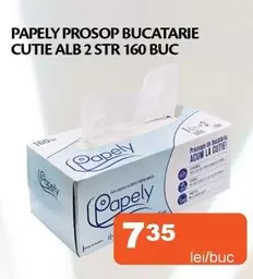Alb - PROSOP BUCATARIE CUTIE ALB 2 STR 160 BUC