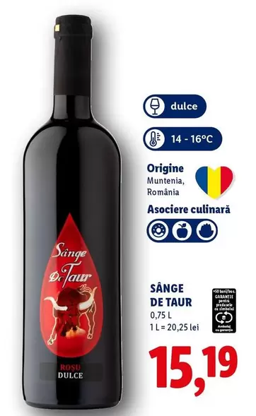 Sânge de Taur Rossi Dulce