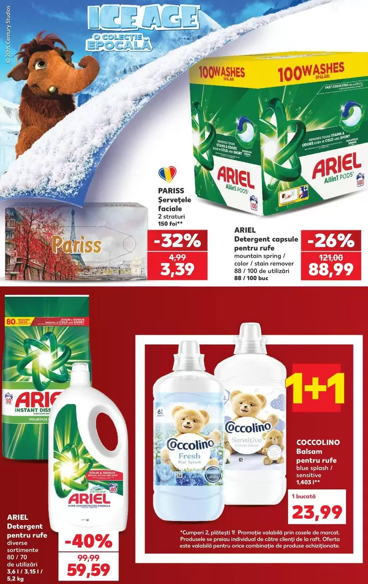 Ariel - Detergent Capsule Pentru Rufe Mountain Spring / Color / Stain Remover