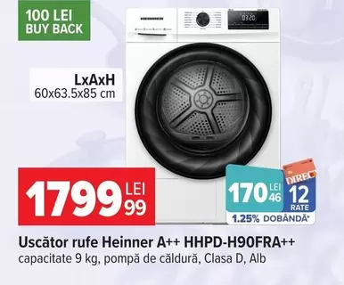 Alb - Uscător rufe HHPD-H90FRA++