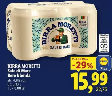 Birra Moretti - Sale di Mare Bere blondă