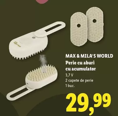 Perie cu aburi cu acumulator