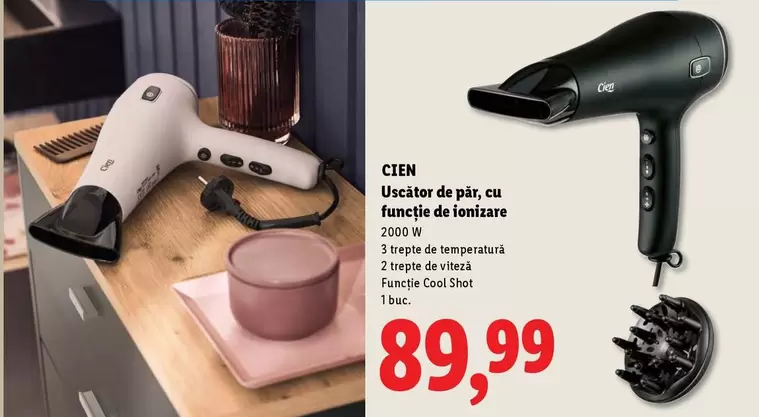 Uscător de păr, cu funcție de ionizare