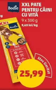 XXL PATE PENTRU CAINI CU VITĂ