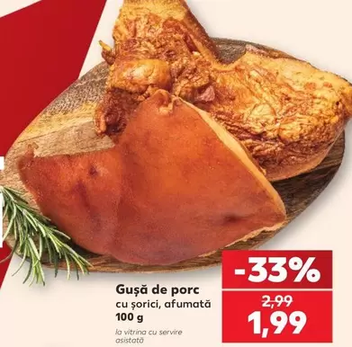 Gusă de porc cu șorici, afumată