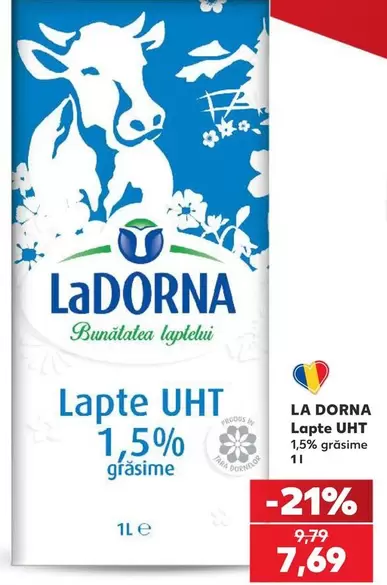 Ladorna - Lapte UHT 1,5% grăsime