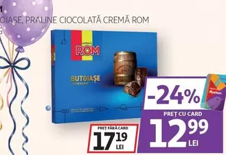 Auchan - BUTOIASE CIOCOLATĂ CREMĂ ROM