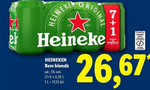 Heineken - Bere blondă