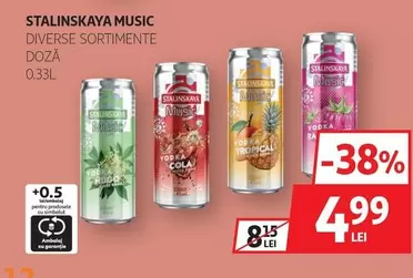 STALINSKAYA MUSIC DIVERSE SORTIMENTE DOZĂ 0.33L