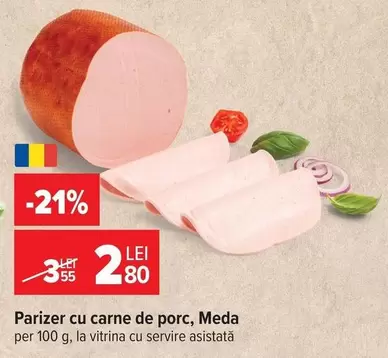 Parizer cu carne de porc