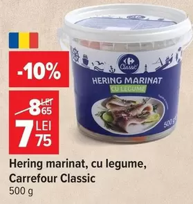 Hering marinat, cu legume