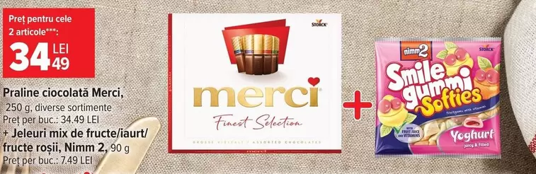 Praline ciocolată + Jeleuri mix de fructe/iaurt