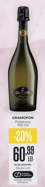 Gramofon Prosecco 750 ml