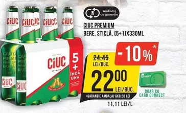 CIUC PREMIUM BERE, STICLA