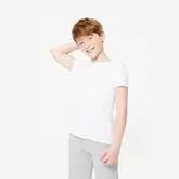 Tricou bumbac Educație fizică 100 Alb Copii