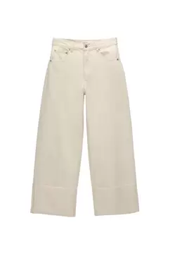 Pantaloni wide leg cu talie medie