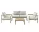 Set mobilier gradina, verde, aluminiu, masa + canapea + 2 scaune • GoodHome Akoa