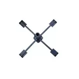 Suport umbrela, negru, patrat, 32.5 cm