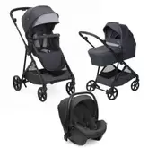 Carucior copii 3 in 1 Chicco Seety, Kory Plus I-Size 87146, BostonGrey (Gri), 0luni+