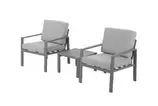 Set mobilier gradina, gri, masa + 2 scaune, 2 Locuri • GoodHome Moorea