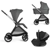 Carucior copii 3 in 1 Chicco Bellagio, Black Satin (negru), First Seat Recline, 0luni+