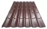 Tigla metalica, Maro, RAL 8017, 0,45 mm x 185 x 120 cm, lucios, 2,22 mp • Bravo