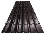 Tigla metalica, Maro, RAL 8019, 0,4 mm x 185 x 120 cm, 2,22 mp • Bravo Lucios