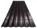 Tigla metalica, Maro, RAL 8019, 0,4 mm x 220 x 120 cm, lucios, 2,64 mp • Bravo