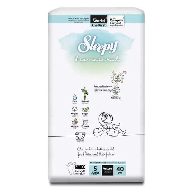 Scutece pentru bebelusi Junior, Nr. 5, 11-18 kg, 40 buc, Sleepy...