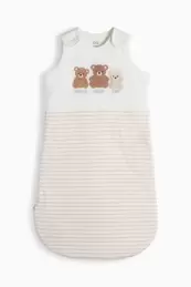 Teddy bear - baby sleeping bag - 6-18 months - striped