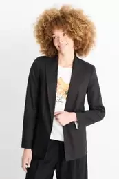 Long blazer - relaxed fit - linen blend