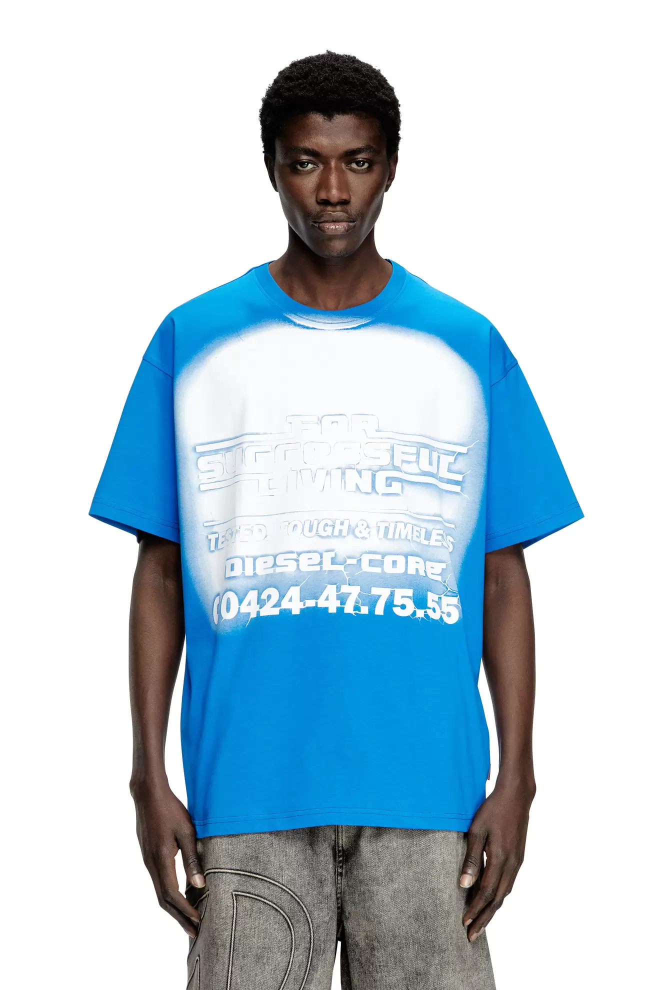T-shirt with blowout logo graphic